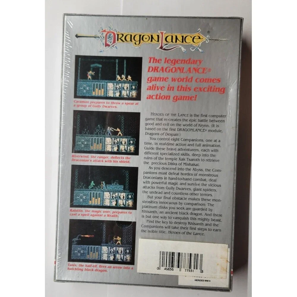 Advanced Dungeons & Dragons Heroes of the Lance (IBM PC 5 1/4